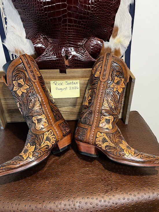 Star by Liberty Boot Co. Fully Tooled Cowboy Boots in Men\'s Size 11.5D main image 4